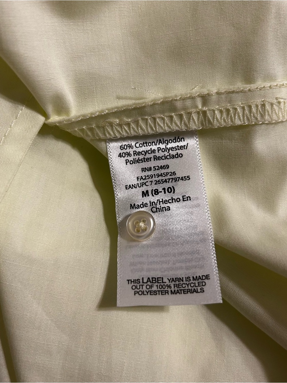 Women’s Medium Tuck-Pleat Yellow Dress with pockets NWT- - Picture 8 of 9